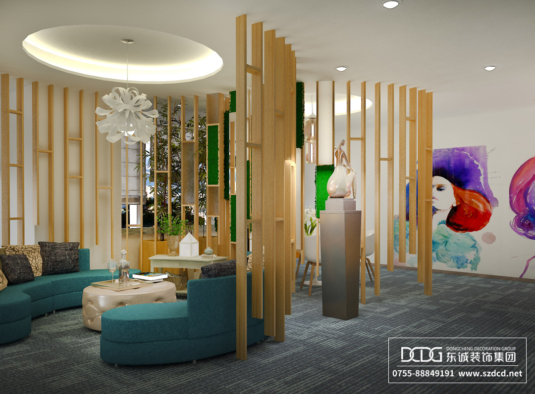 150m2自然清新會(huì)所裝修設(shè)計(jì)|勵(lì)人行健康養(yǎng)生會(huì)所